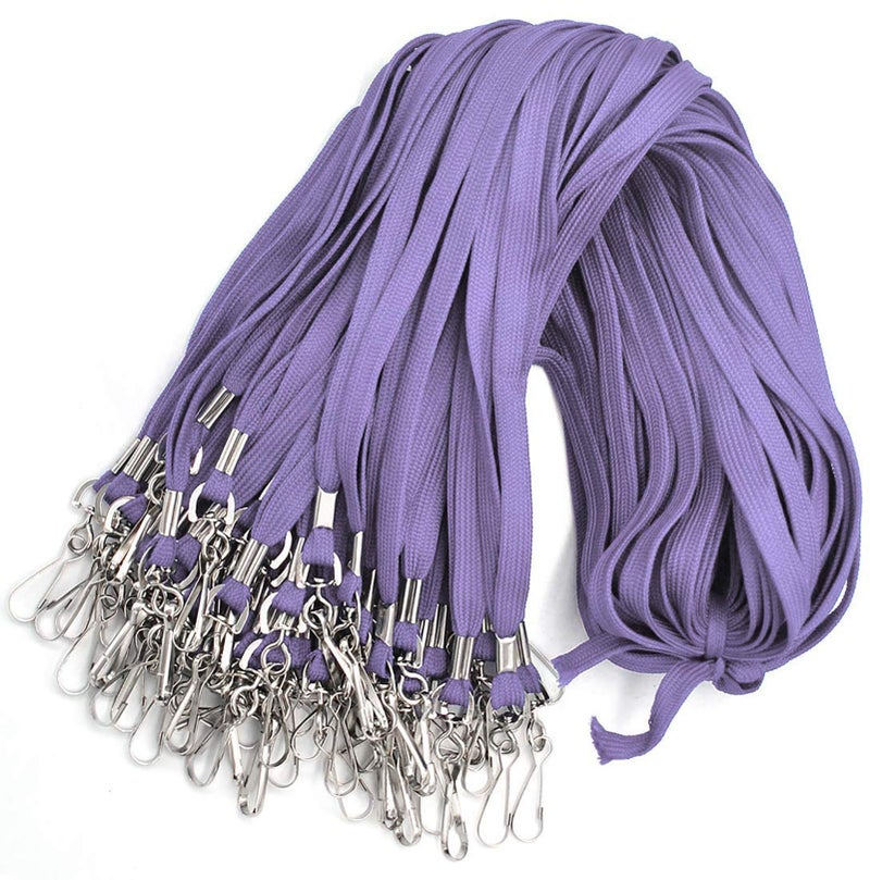 Bird Fiy Bulk Lanyard 32" Flat Lanyards with Swivel Hook Attachment Lanyards with Clip (Light Lavender) - Image 1